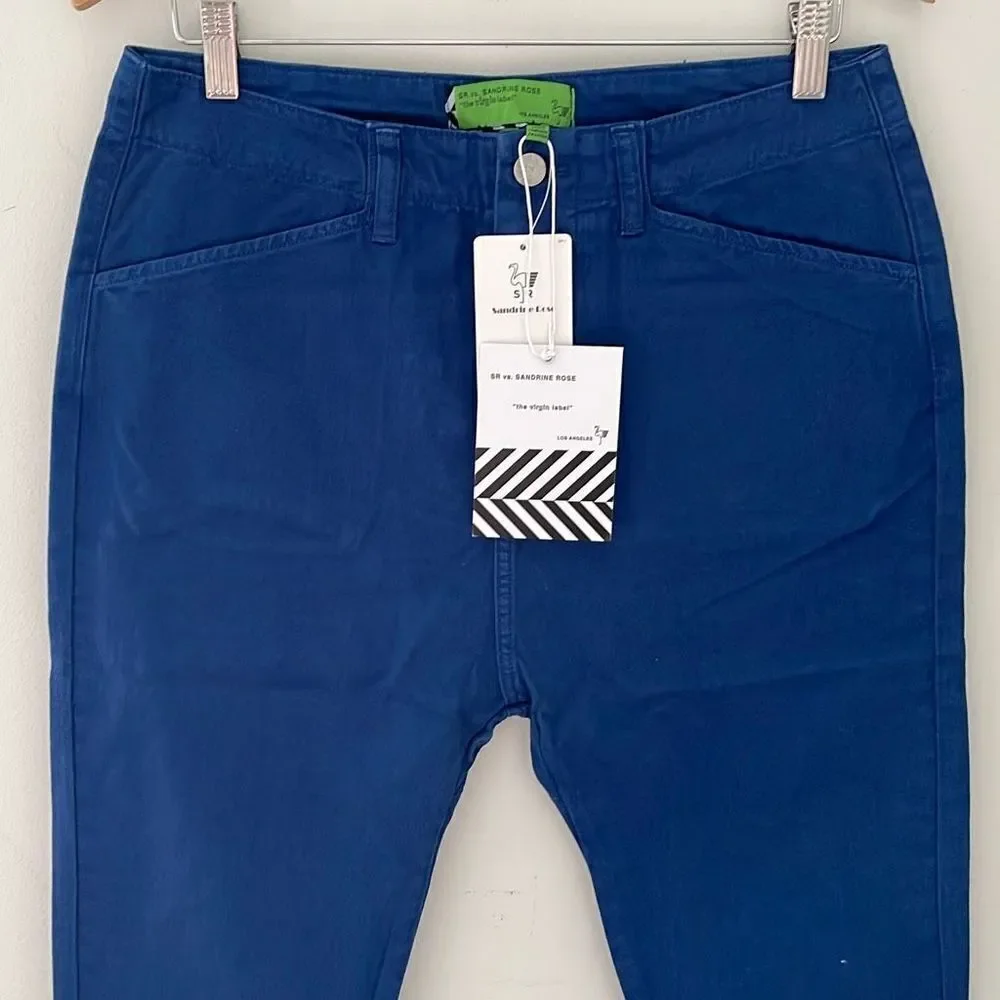 Anthropologie Sandrine Rose Womens Capri Jeans Cotton The Virgin Label‎ Blue 24